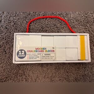 Wooden Chalkboard Blocks Set 2 Packs) 2 - 12 count